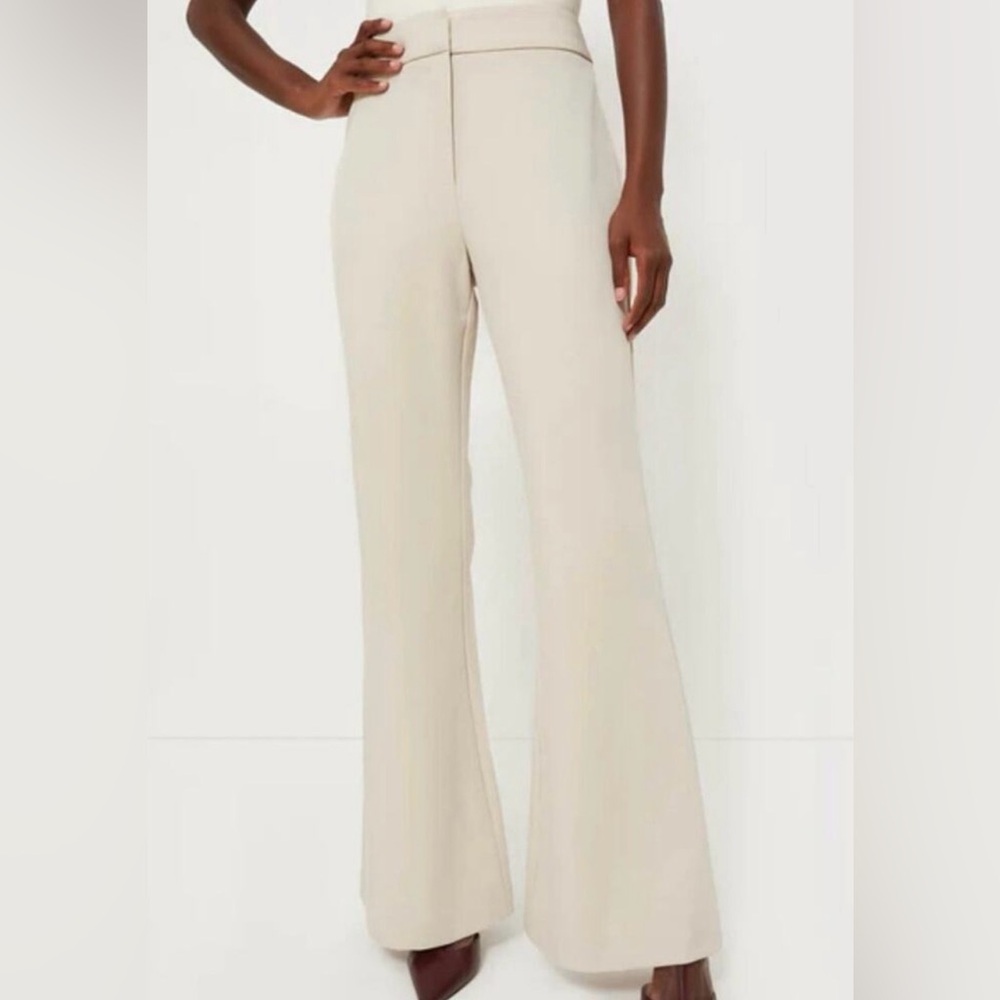 Tuckernuck Cream Elongating Francesca Trousers